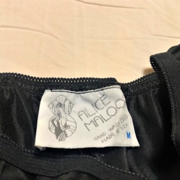 Vintage Alice Maloof Black Lacy Camisole and Tap Pants Set - Picture 11 of 11